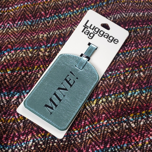 Forever 21 Accessories - MINE! Blue Metallic Luggage Tag NEW